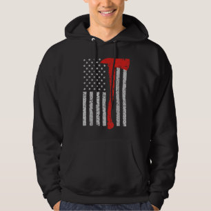 Veste À Capuche Ax du drapeau américain pompier