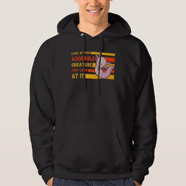 Veste À Capuche Axolotl Amphibian  Sayings 22 (Devant)