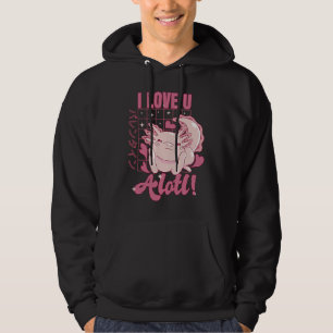 Veste À Capuche Axolotl I Love U Alotl Valentine's Day Pun