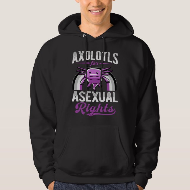 Veste À Capuche Axolotls For Asexual Rights Asexual Pride Rainbow  (Devant)