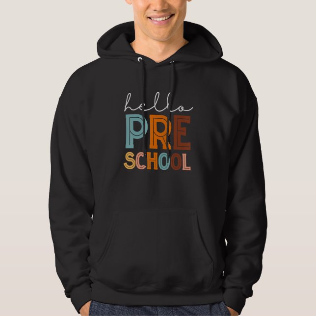 Veste À Capuche Back To School Hello Preschool Teachers Women Boys (Devant)