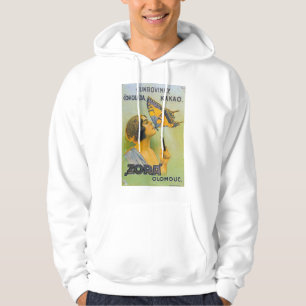 Veste À Capuche Baisée Par Un Papillon Vintage Chocolat Publicité