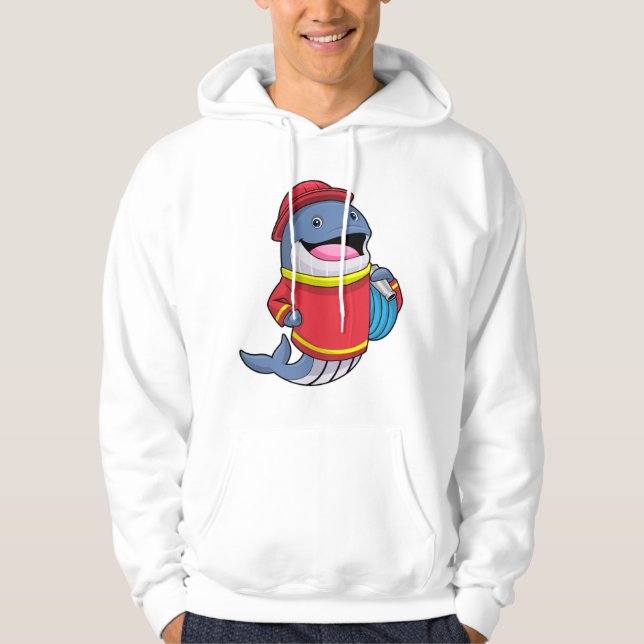 Veste À Capuche Baleine comme pompier avec tuyau (Devant)