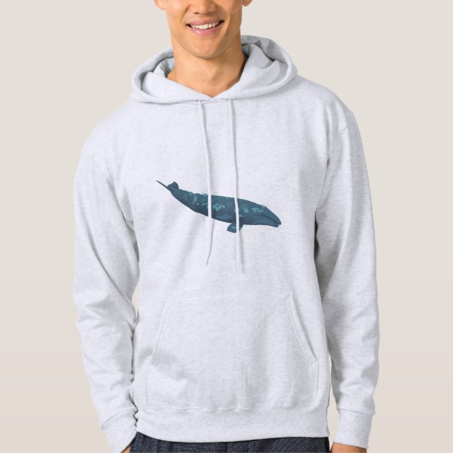 Veste À Capuche Baleine grise (Devant)