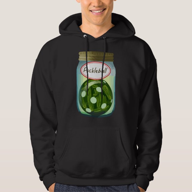 Veste À Capuche Balle de pickle dans un pot. (Devant)