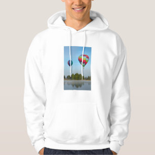 Veste À Capuche Ballons à air chaud au-dessus d'un lac, Nouvelle-