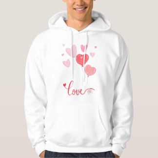 Veste À Capuche Ballons et Coeurs d'Amour Adorable - Saint Valenti