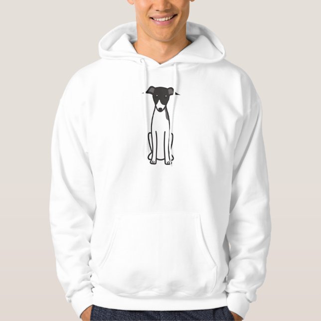 Veste À Capuche Bande dessinée de chien de lévrier italien (Devant)