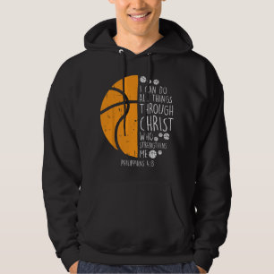 Veste À Capuche Basket-ball je peux faire des choses Verset bibliq