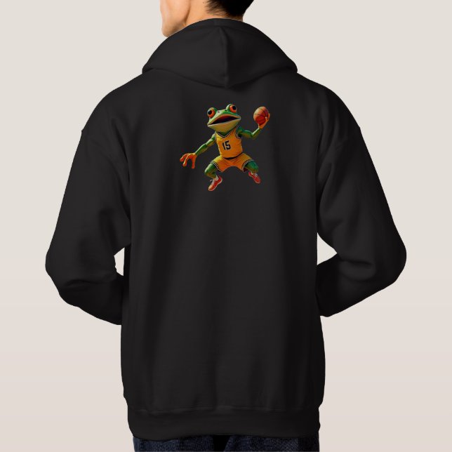 Veste À Capuche Basketball Frog hommes à capuche noire sweatshirt  (Dos)