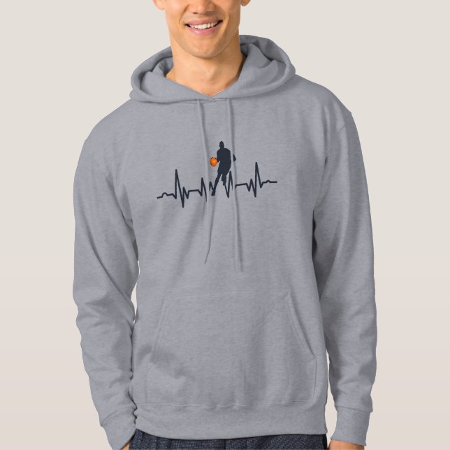 Veste À Capuche Basketball joueur battement de coeur (Devant)