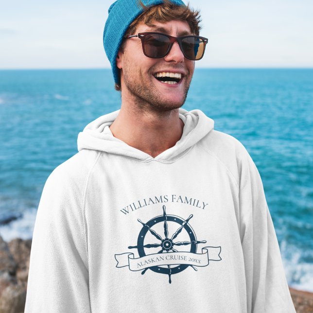 Veste À Capuche Bateau de croisière familiale sur mesure Vacances  (Créateur téléchargé)