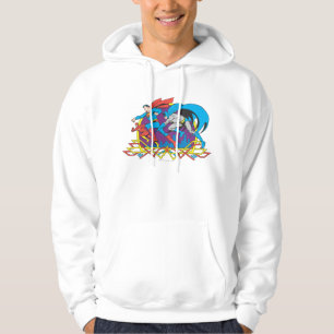 Veste À Capuche Batman + Superman + Flash