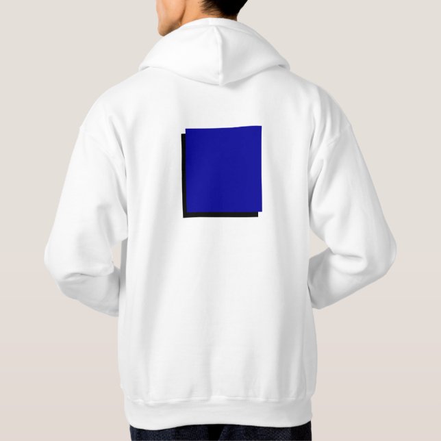 Veste À Capuche Bauhaus classique Carré bleu art (Dos)