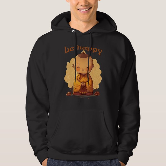 Veste À Capuche Be Happy  Zen Little Baby Buddha  Mandala (Devant)