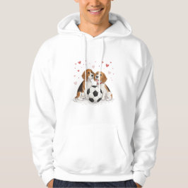 Veste À Capuche Beagles  with soccer ball for Valentine's Day