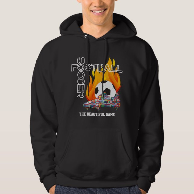 Veste À Capuche Beau Jeu World FOOTBALL FOCCER (Devant)