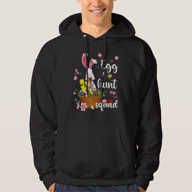 Veste À Capuche Bedlington Terrier Joyeux Jour de Pâques Colorfu d (Devant)