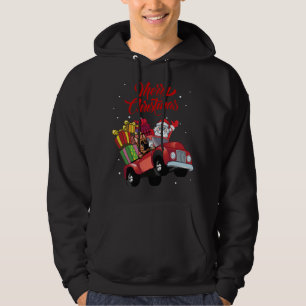 Veste À Capuche Berger Allemand Avec Père Noël En Chien De Camion 