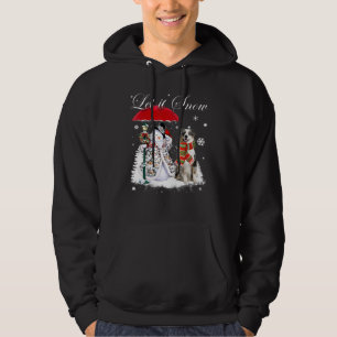 Veste À Capuche Berger australien Père Noël Chien Noël Snowman Xm