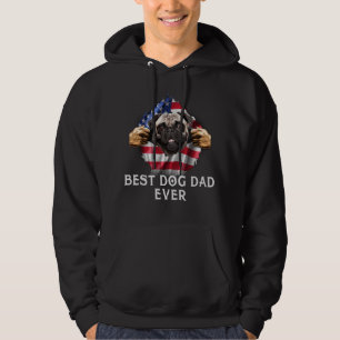 Veste À Capuche Berger Blanc Suisse Chien Drapeau Papa Chemise