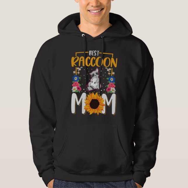 Veste À Capuche Best Raccoon Mom Ever  1 (Devant)