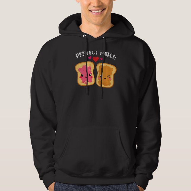 Veste À Capuche Beurre D'Arachide Et Jelly Parfait Correspondance  (Devant)