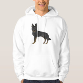 Veste À Capuche Bi-Noir berger allemand GSD race Dessin de dessin 