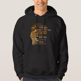 Veste À Capuche Bible chrétienne contre Joshua 1 9 Lion Faith