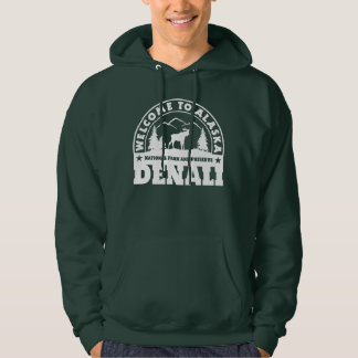 Veste À Capuche Bienvenue en Alaska. Denali - Logo blanc