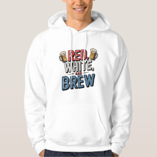 Veste À Capuche Bière blanche rouge et brune brune brasse brille l