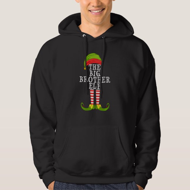 Veste À Capuche Big Brother Elf Matching Family Group Christmas Pa (Devant)