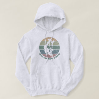 Veste À Capuche Big Island Pond NH Emblème de Lac Rétro Vintage