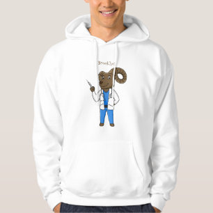 Veste À Capuche Bighorn sheep doctor cartoon illustration