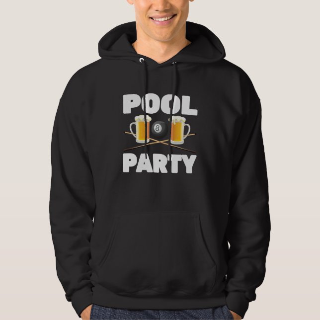 Veste À Capuche Billiards  Pool Party  Snooker Player  Beer  Bar P (Devant)