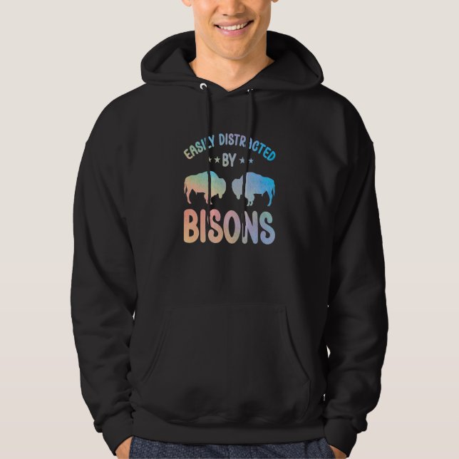 Veste À Capuche Bison Outfit Animal Apparel Retro Bison Accessorie (Devant)