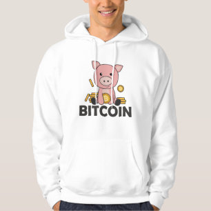 Veste À Capuche Bitcoin Piggy Bank Hodins tenir des pièces numériq