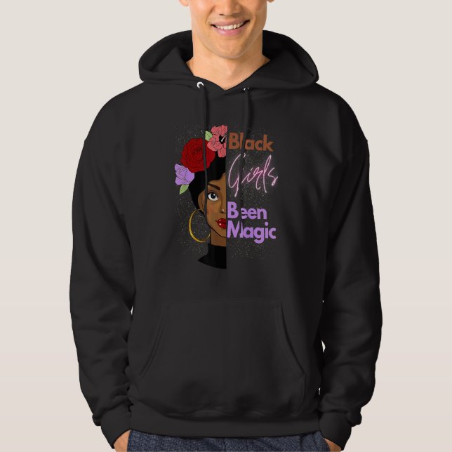 Veste À Capuche Black Girls Been Magic African American Queen For  (Devant)