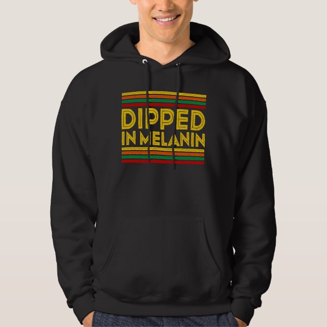 Veste À Capuche Black History Month  Dipped in Melanin (Devant)