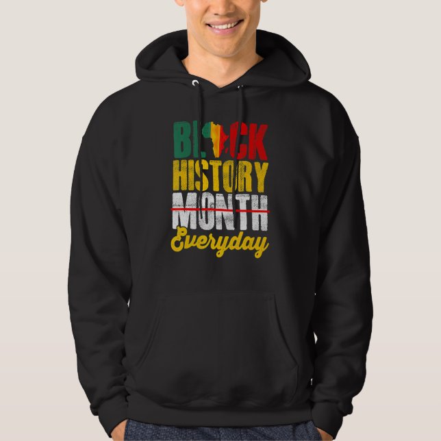 Veste À Capuche Black History Month Everyday African Melanin Black (Devant)