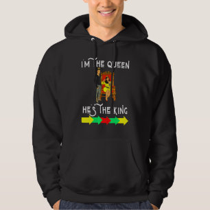 Veste À Capuche Black King Queen mari femme petit ami ami