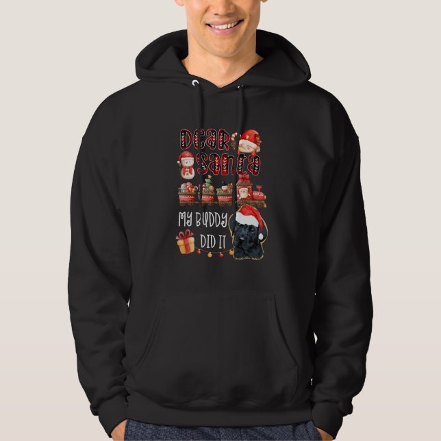 Veste À Capuche Black Lab Cher Père Noël Mon Pote L'A Fait Drôle C (Devant)