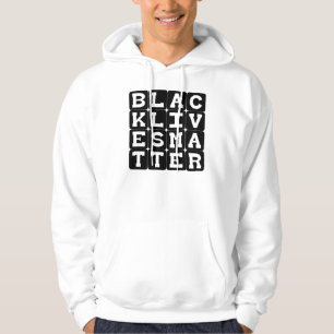 Veste À Capuche Black Lives Matter BLM en forme carrée