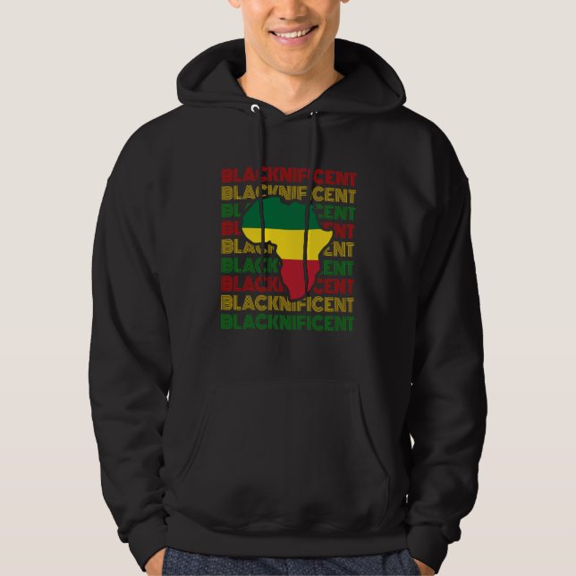 Veste À Capuche Blacknificent Afro African Pride Black History Afr (Devant)