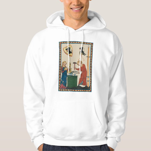 Veste À Capuche Blacksmith Forge Casque Art Médiéval (Devant)