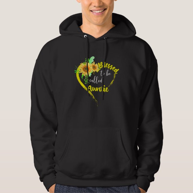 Veste À Capuche Blessed To Be Called Auntie  Sunflower Mother s Da (Devant)