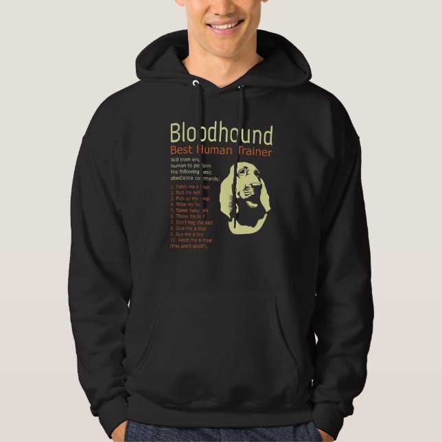Veste À Capuche Bloodhound Best Human Trainer N'Importe Quel Homme (Devant)
