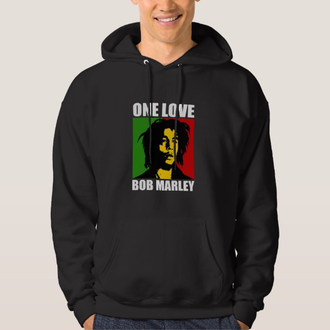 Veste À Capuche Bob Marley Un amour Rasta (Devant)