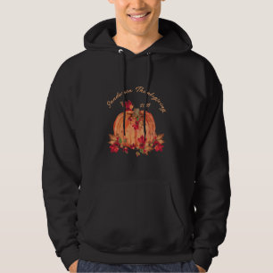 Veste À Capuche Bois rustique Citrouilles orange d'automne Feuille