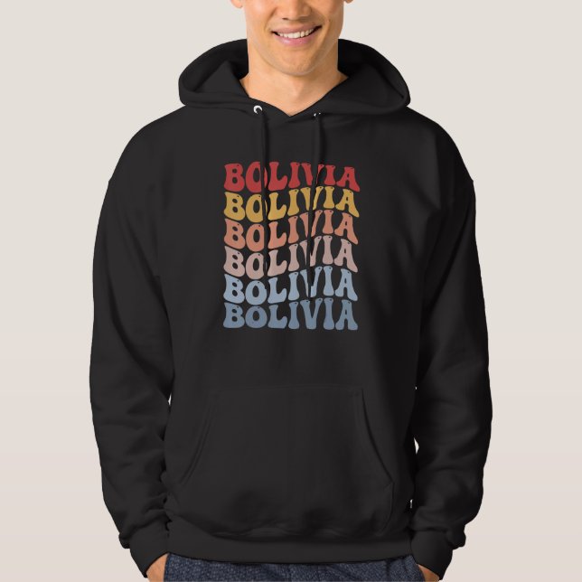 Veste À Capuche Bolivia Groovy Retro Bolivian (Devant)